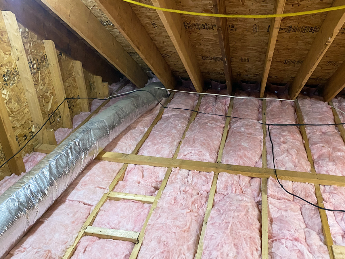 Completed attic clean out, restoration with new insulation and all surfaces treated and clean
