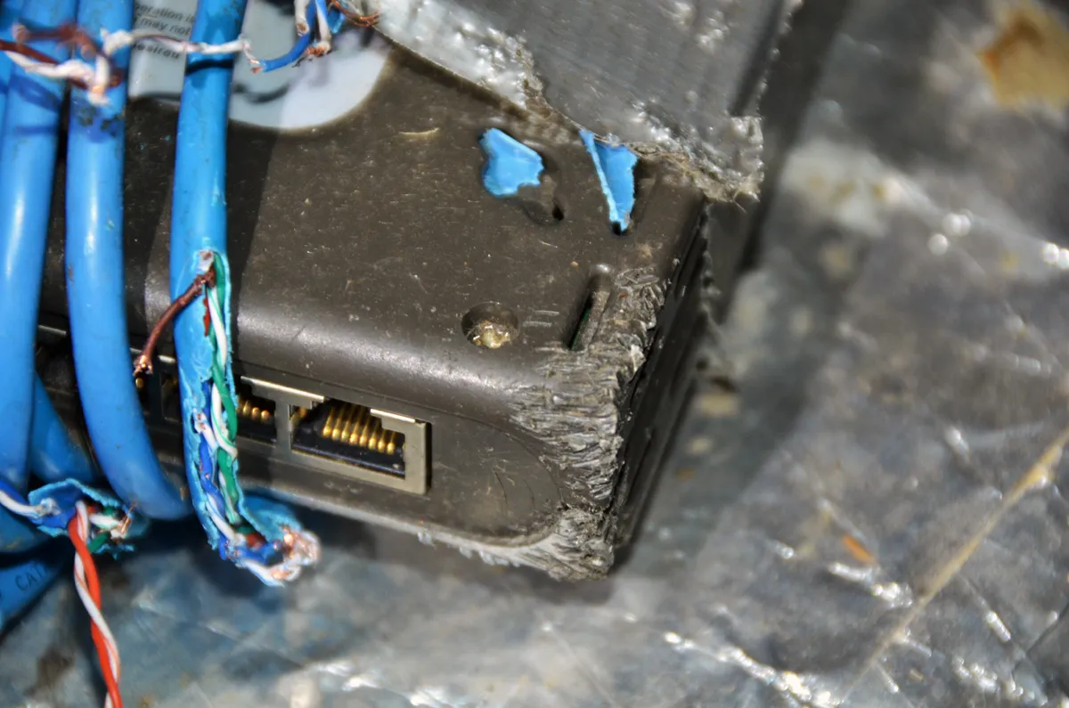 Rodent chewed wires